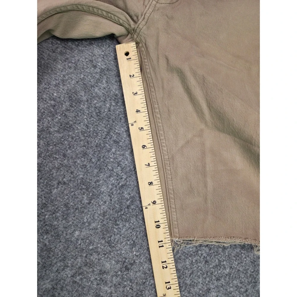 Levi's 505 Shorts Mens 36 Tan Khaki Denim Cut Off Raw Hem Regular Fit